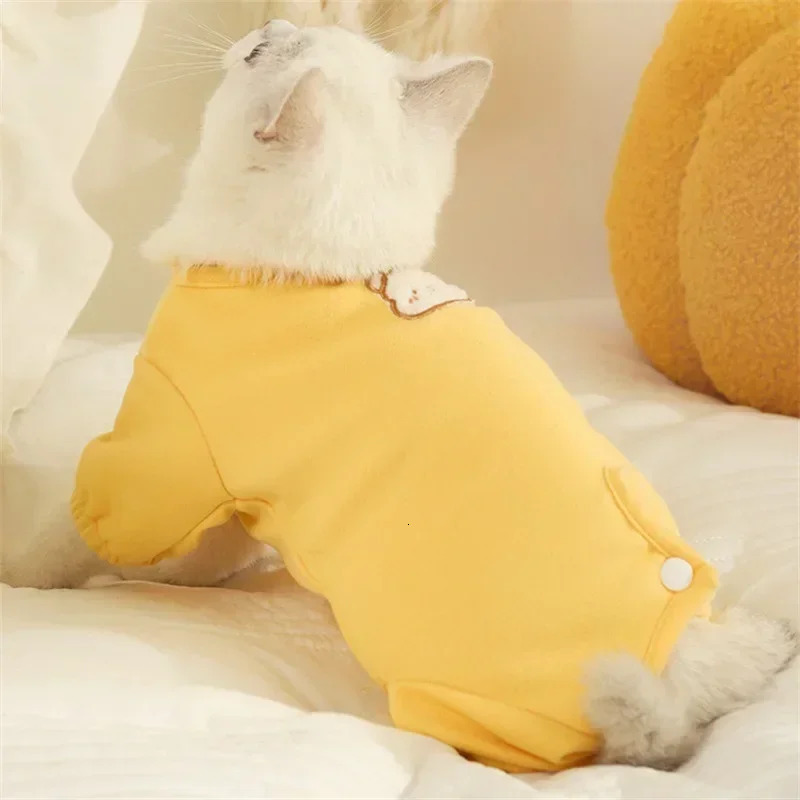 Pet cats wear cotton clothes used for small dog disinfection jumpsuit anti licking surgery recovery care set puppy and kitten 250318