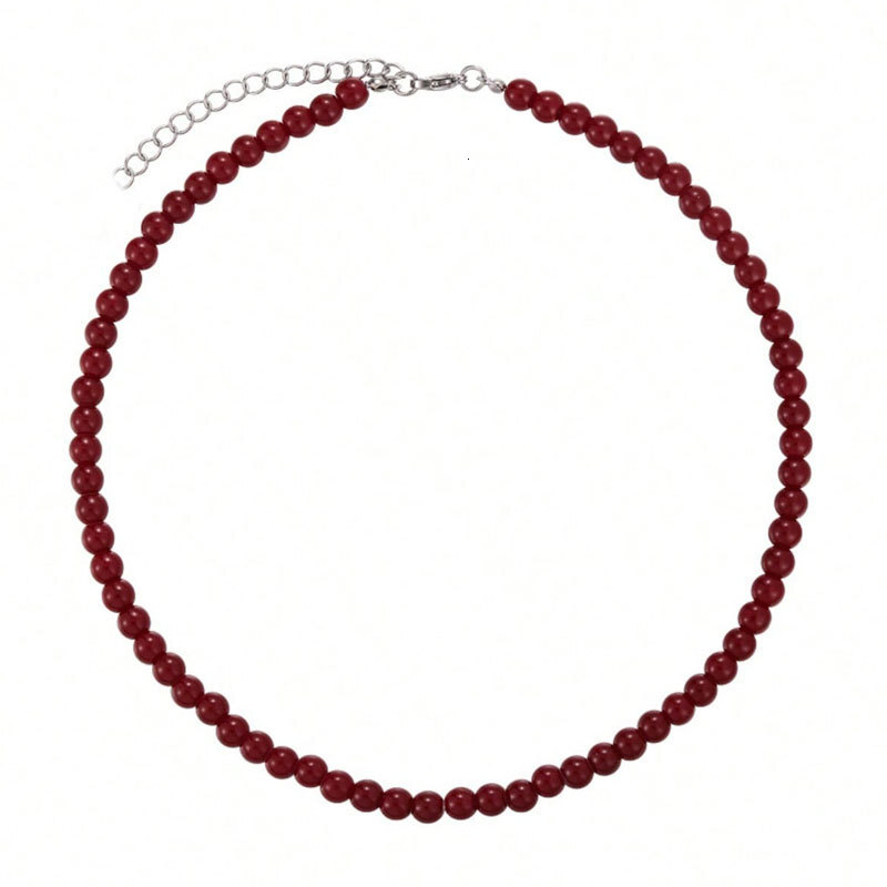 Glass Pearl Necklace Feminine High-grade Collar Bone Chain Choker Jewelry