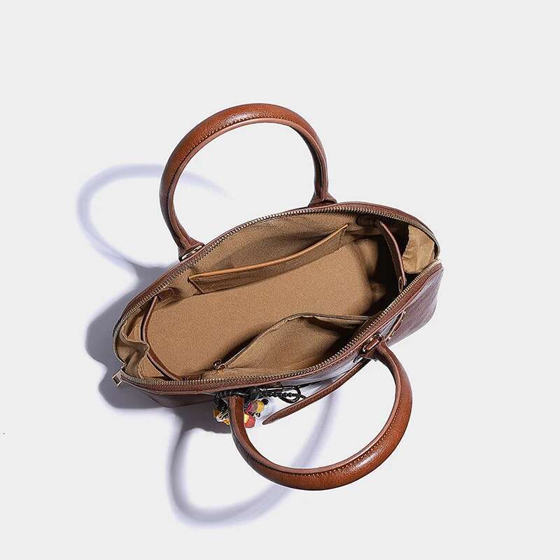 Shell Bowg Tote Bags For Women Designer Handbag And Purse 2024 New In Vintage Commuting Top Handle Shoulder Crossbody