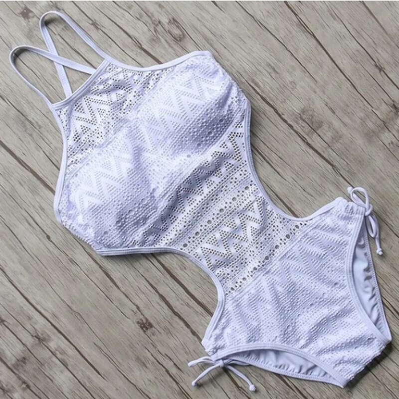 2023 sexy one-piece swimsuit, back nude suspender, beach wear, crochet bikini swimsuit, 2021 black women's swimsuit