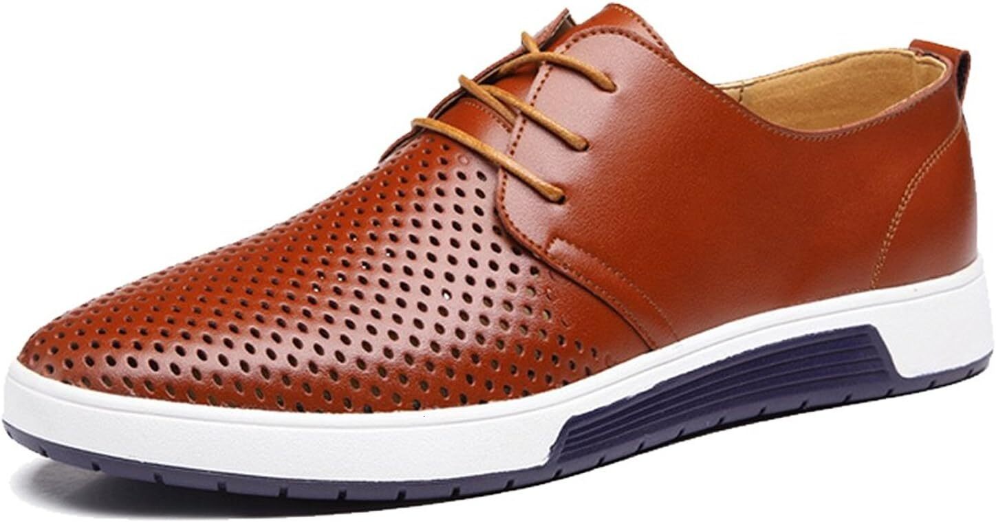 Men's casual Oxford shoes breathable flat bottom fashionable sports shoes