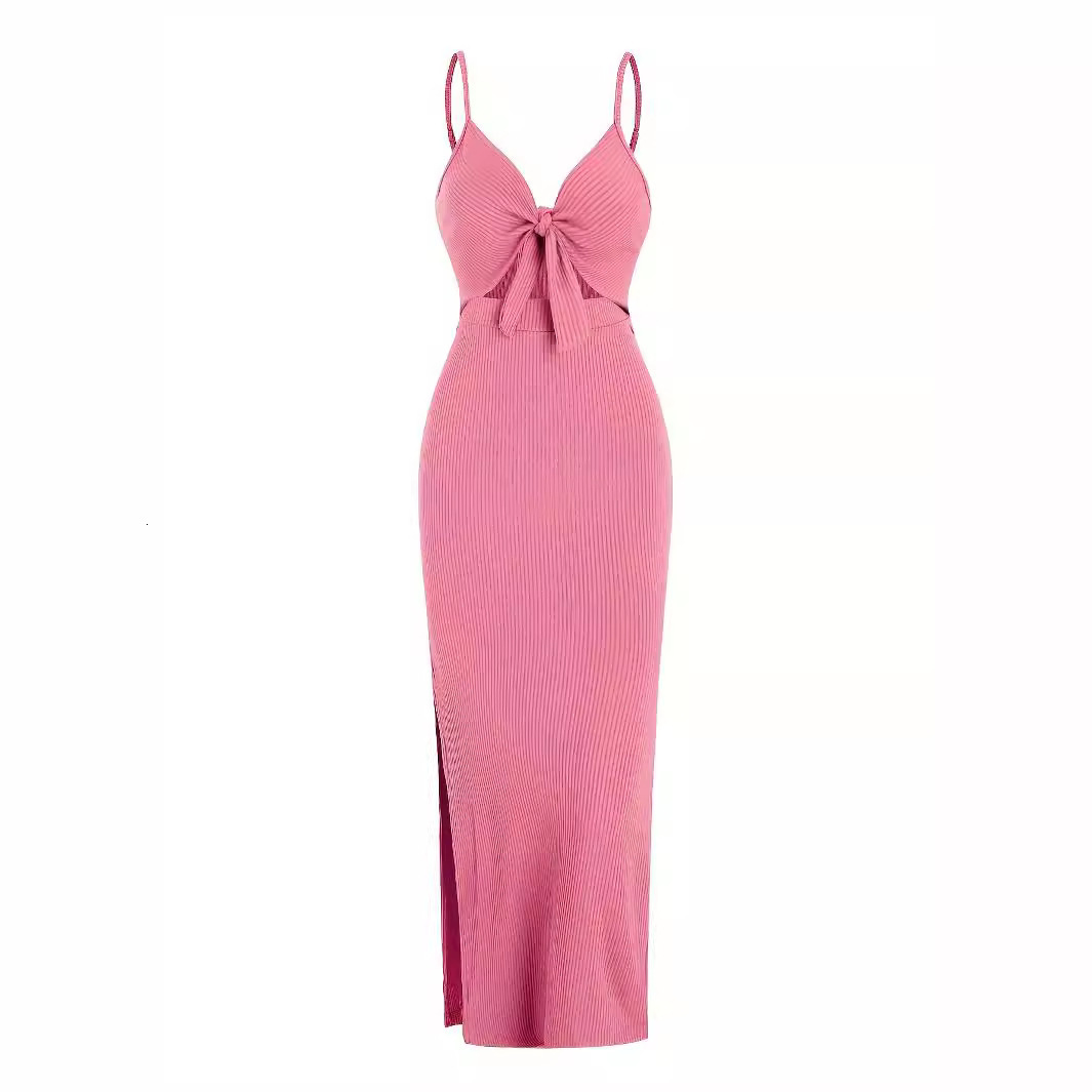 Summer Women's Fashion Temperament Sleeveless Camisole Backless Slim Fit Sexy Solid Color Dress For Women