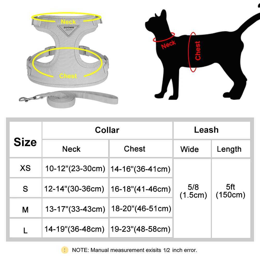 Breathable Nylon Mesh Dog and Cat Strap Set Soft Suede Fabric Dog and Cat Strap VestT250318