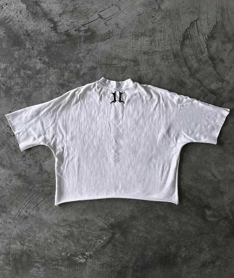 Y2K Street Clothing Letter Printed Graphic T-shirt Mens Spring and Autumn Fashion Gothic Loose Large Round Neck Short Sleeve WomensXJ250318