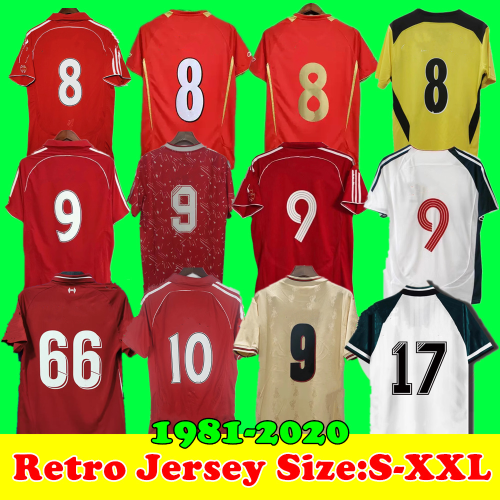 GERRARD Class Vintage Soccer Jerseys TORRES SUAREZ OWEN BARNES Fowler McMANAMAN Dalglish 89 91 93 95 96 97 02 04 05 06 07 08 09 10 11 14 15 Long Sleeve Retro Football Shirt