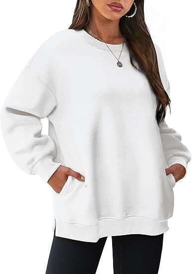 popular European and American women's round neck pullover oversized loose veet long sleeved sweatshirt 2025 versatile new trend clothing ins