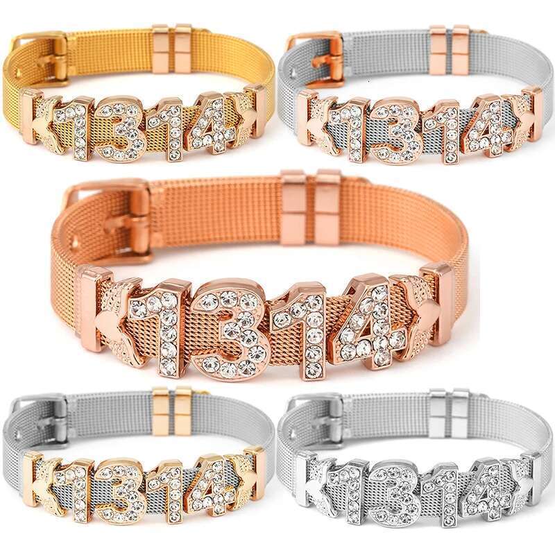 10mm Crystal Feather 1314 Beads Charm Bracelets DIY Mesh Keeper Bracelets Pulseras Mujer For Women Men Best Fashion Jewelry Gift