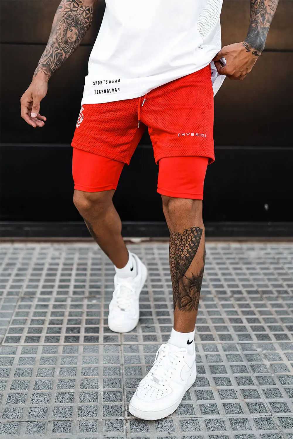 2023 camouflage running shorts mens 2-inch double-layer fast drying gym shorts fitness jogging shorts mens sports shorts W250319