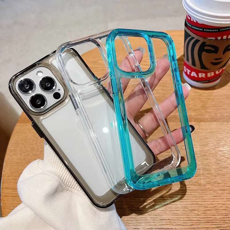 Transparent TPU Shockproormor Case Hard Acrylic Cover for iPhone 16 15 14 13 12 11 Pro XR XS Max Plus Phone Compatible