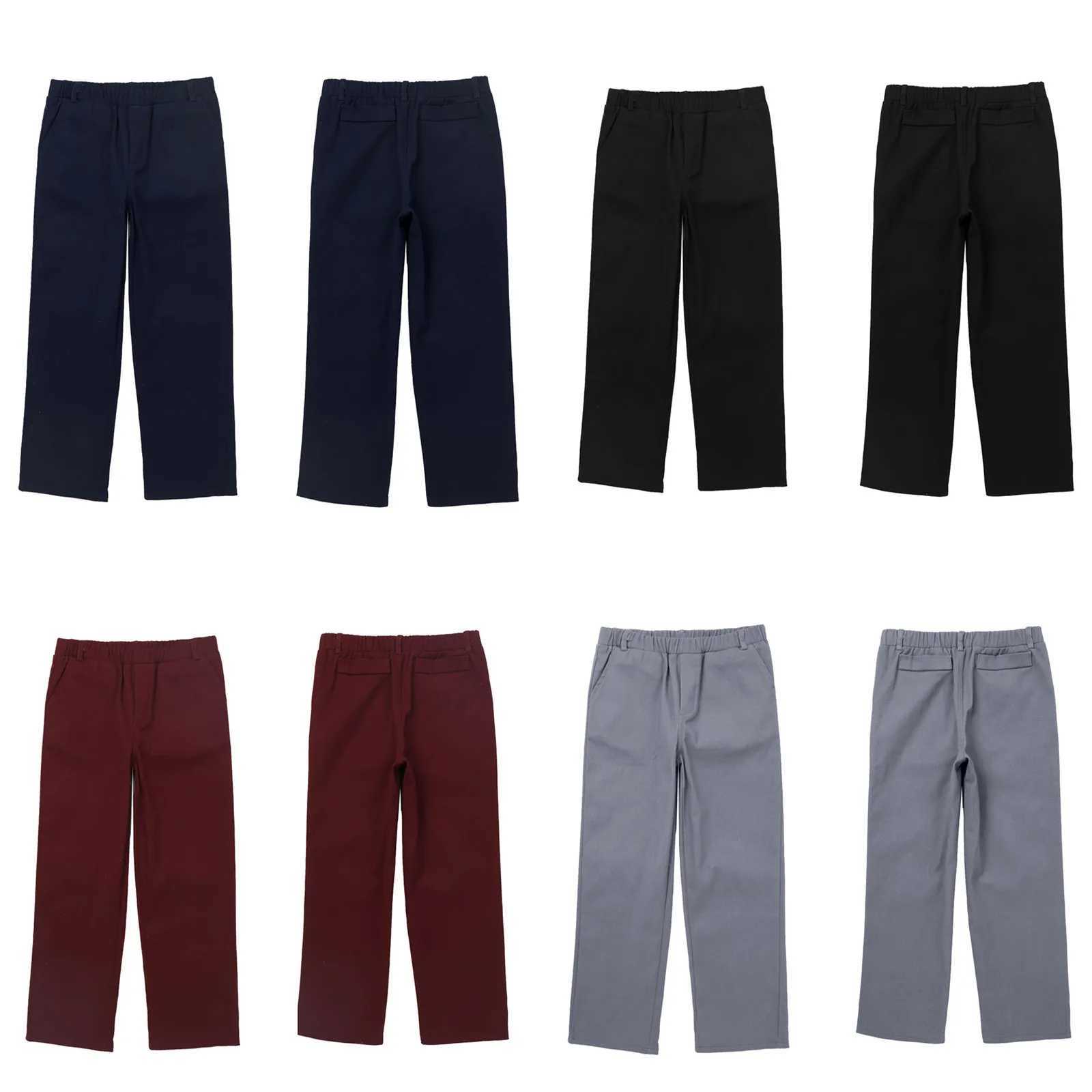 Spring and Autumn Childrens Boys Trouser Elastic Band Loop Pants School Boys Official Wedding Birthday Party Performance Costume NewT250318