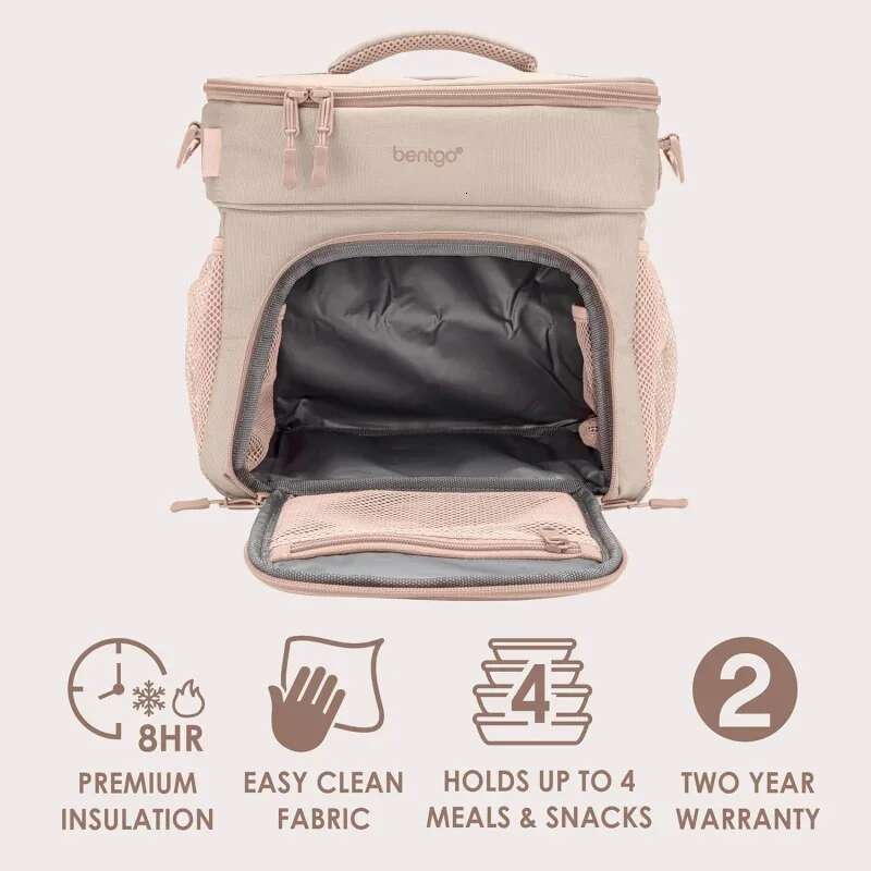 Betgo Prep Dee Insulated Multimeal Bag - Lunch Box Bag, Holds 5 Meals, Premium Insulation Up To 8 Hrs, Durable,-Resista