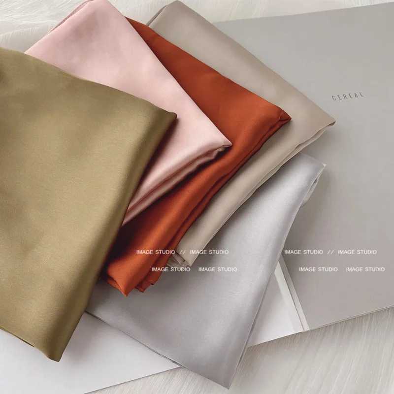Luxury Solid 70*70cm Silk Square Scarf Wen Soft Satin Hairband Neckerchief Tie Fem band Foard Bag Ribbon Gift X250319