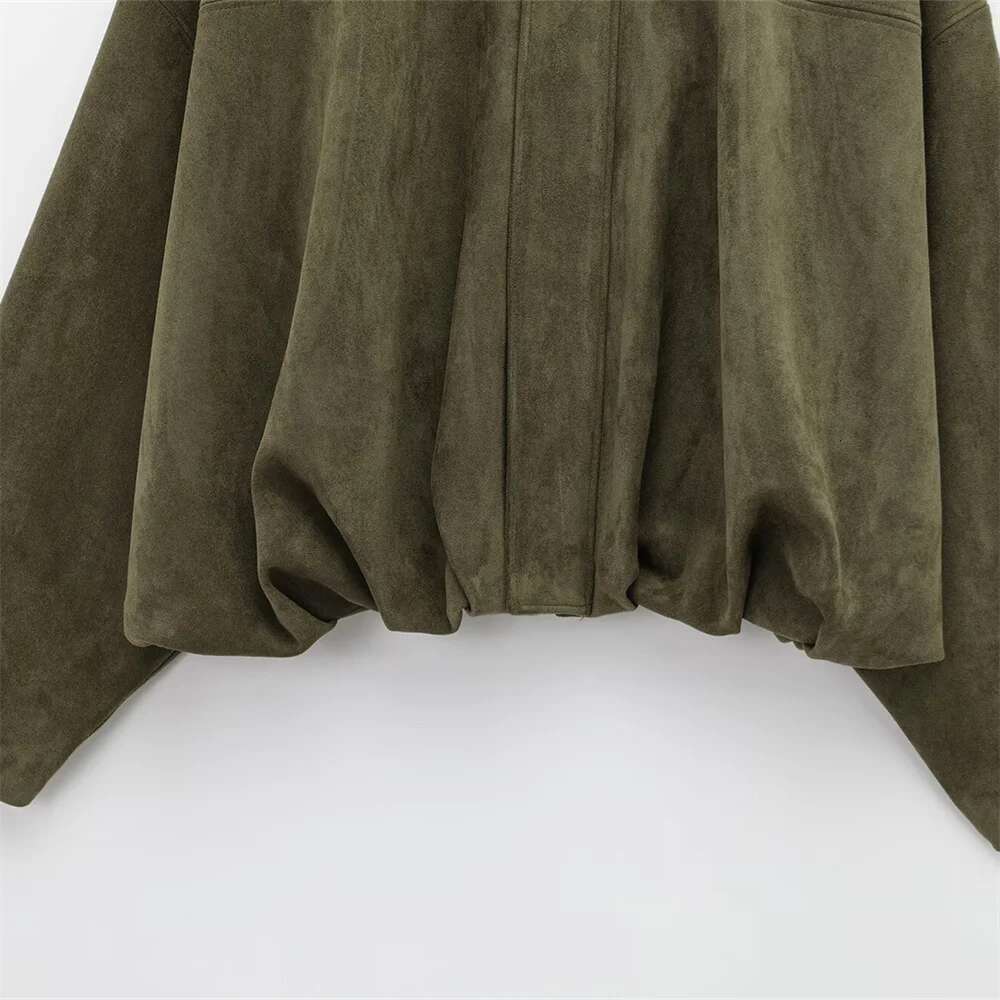 New Suede Texture Effect Pilot Jacket Decoration For Spring And Summer New Casual Women's Clothing