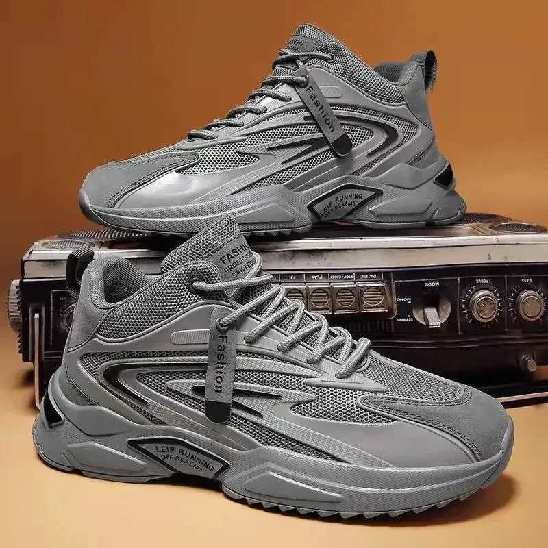 Mens 2024 Spring and Autumn New Dads shoes Fashion breathable mesh lace up running shoes Fashion casual sports shoes Z250319