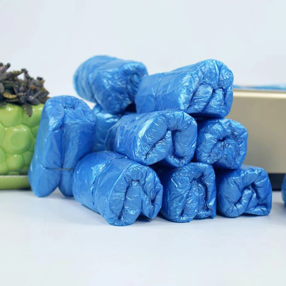 Automatic shoe cover dispenser with 100Pcs disposable covers portable film machine no need for indoor wipers 250318
