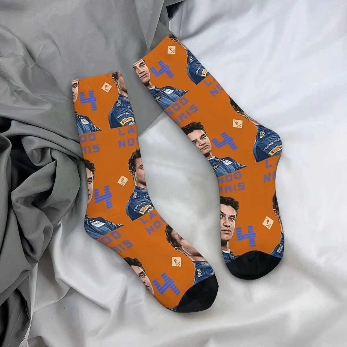 Lando Noris-LN4- Collected Long Socks for Mens Birthday Gifts by P FashionArt Socks Harajuku X250319