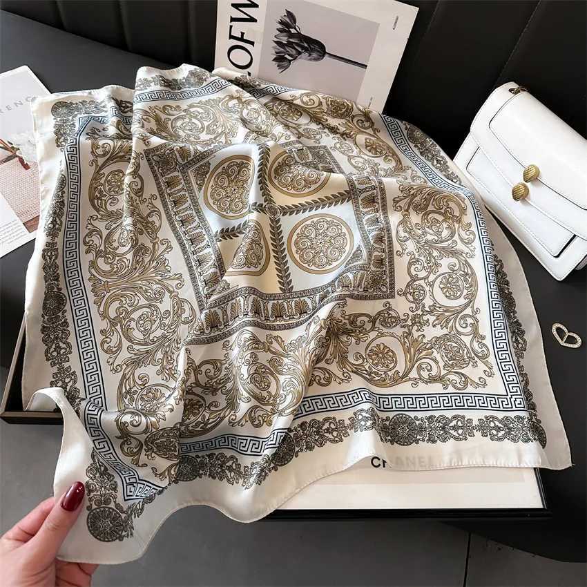 Luxury Temperature 70X70cm Square Scarf Silk Printed Scarf Kerchief Popar Silk Scarf Belt Set Scarf Tie Neck Bag X250319