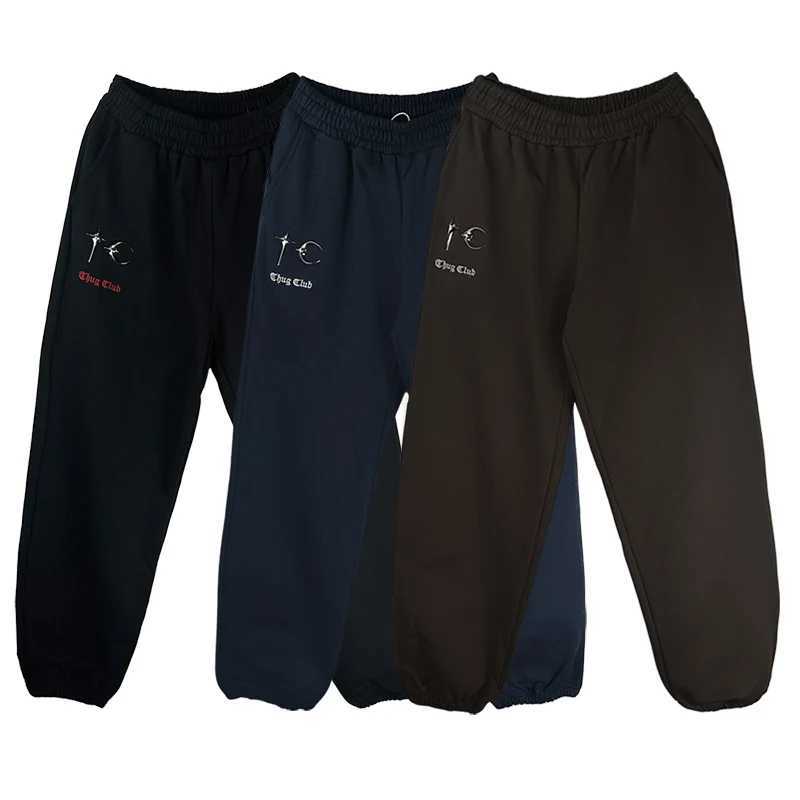 THUG CLUB Sweatpants Fall Winter Fashion New Korean Niche Metal Decoration Loose Casual Trousers Men Thug Club Long Pants X250319