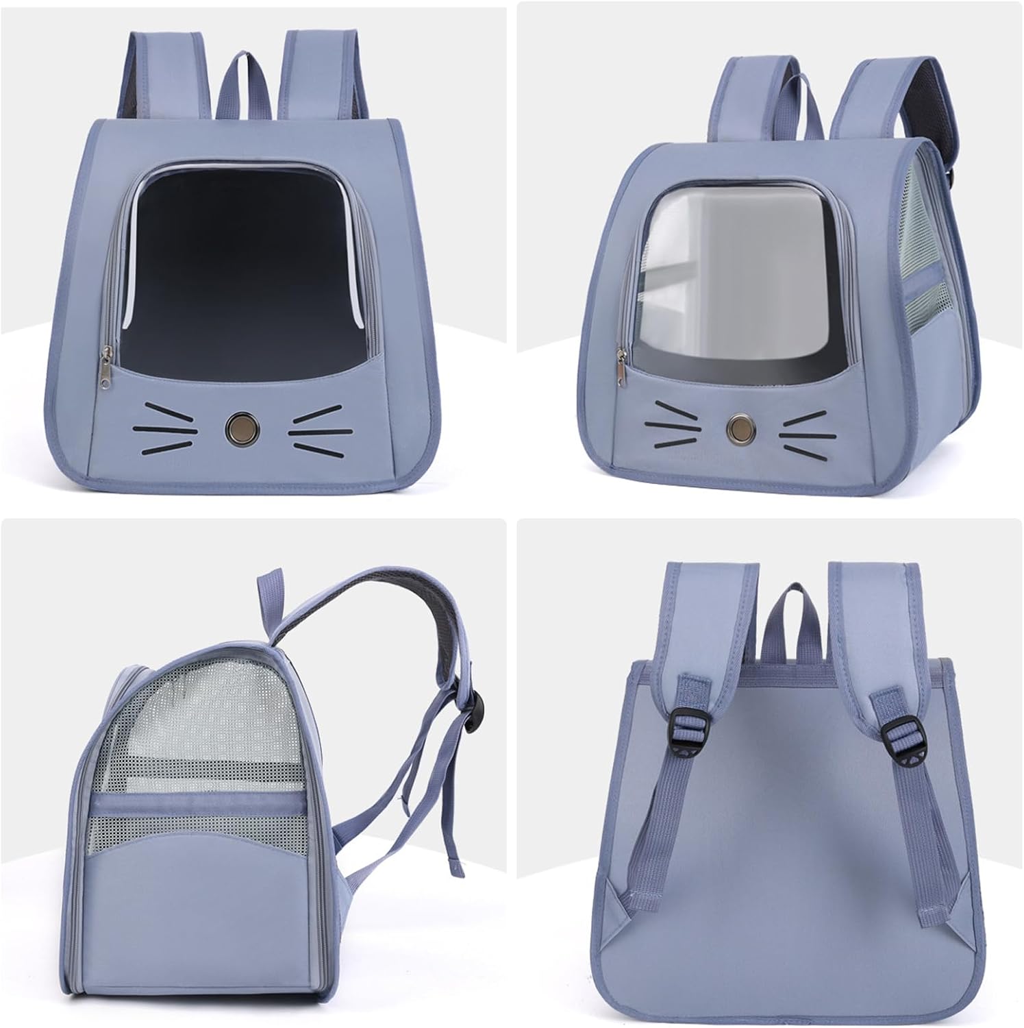 Pet Backpack for Small Dogs Cats, Portable and Foldable Cat Backpack, Dog Backpack, Carry Bag for Cats Dogs up to 10 kg, Breathable Cat Bag, Dog Bag, 