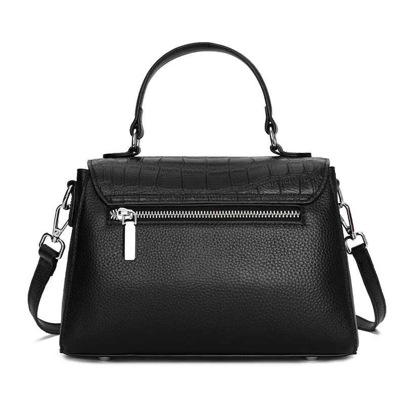 Aidrani New Crocodile Patterned Handbag For Women, Made Of Cowhide Material, Can Be Worn On One Shoulder Or Crossbody