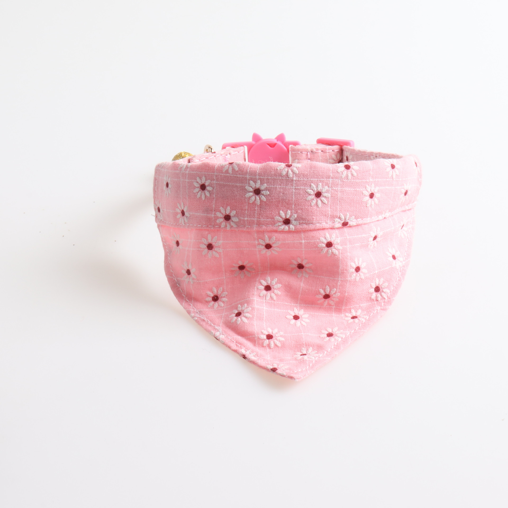 Little Daisy Cat Collar with Bow Bandana - 2 Pack Breakaway Kitten Collar with Removable Bowtie Bell Plaid Cat Bowtie Bandana Collars for Cats Kittens