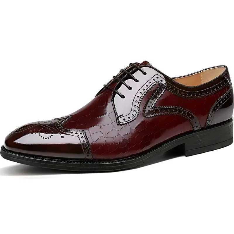 Mens Dress Shoes Designer Black Mens Embossed Oxford Mens Business Shoes Mens Casual Leather Square Toes Summer Social Mens WeddingXJ250319