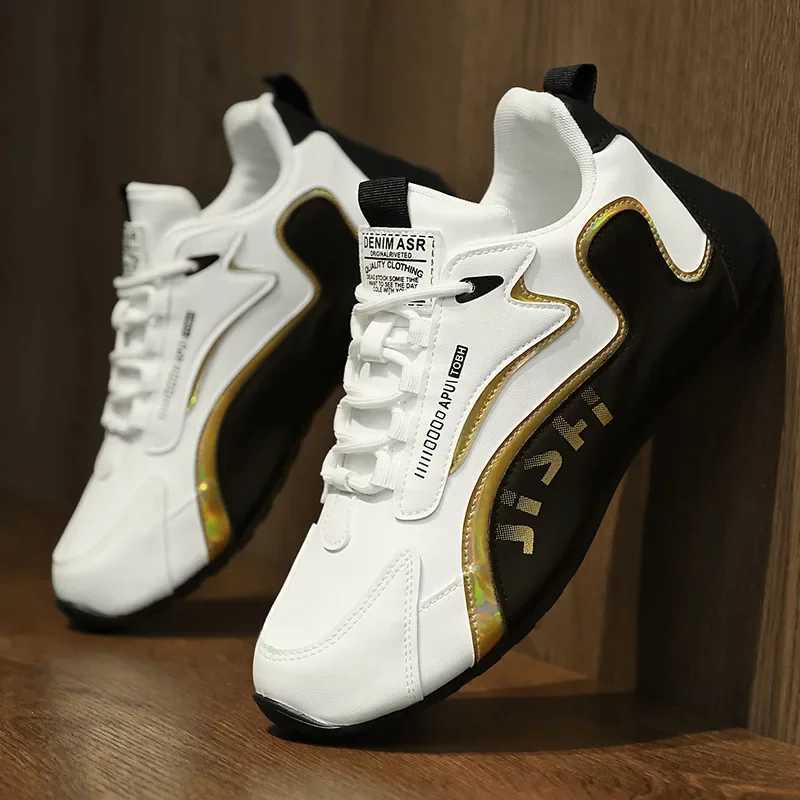 Mens PU Leather Waterproof Sneakers Casual Sports Shoes Mens Lightweight Breathable Flat Non-slip Tenis Shoes Zapatillas Hombre Z250319