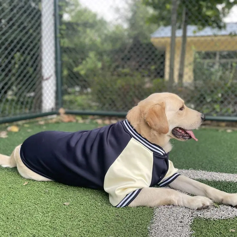 M7XL Warm Big Dog Baseball Set Autumn and Winter Clothing Golden Retriever Labrador Sweater Thick Style 250318