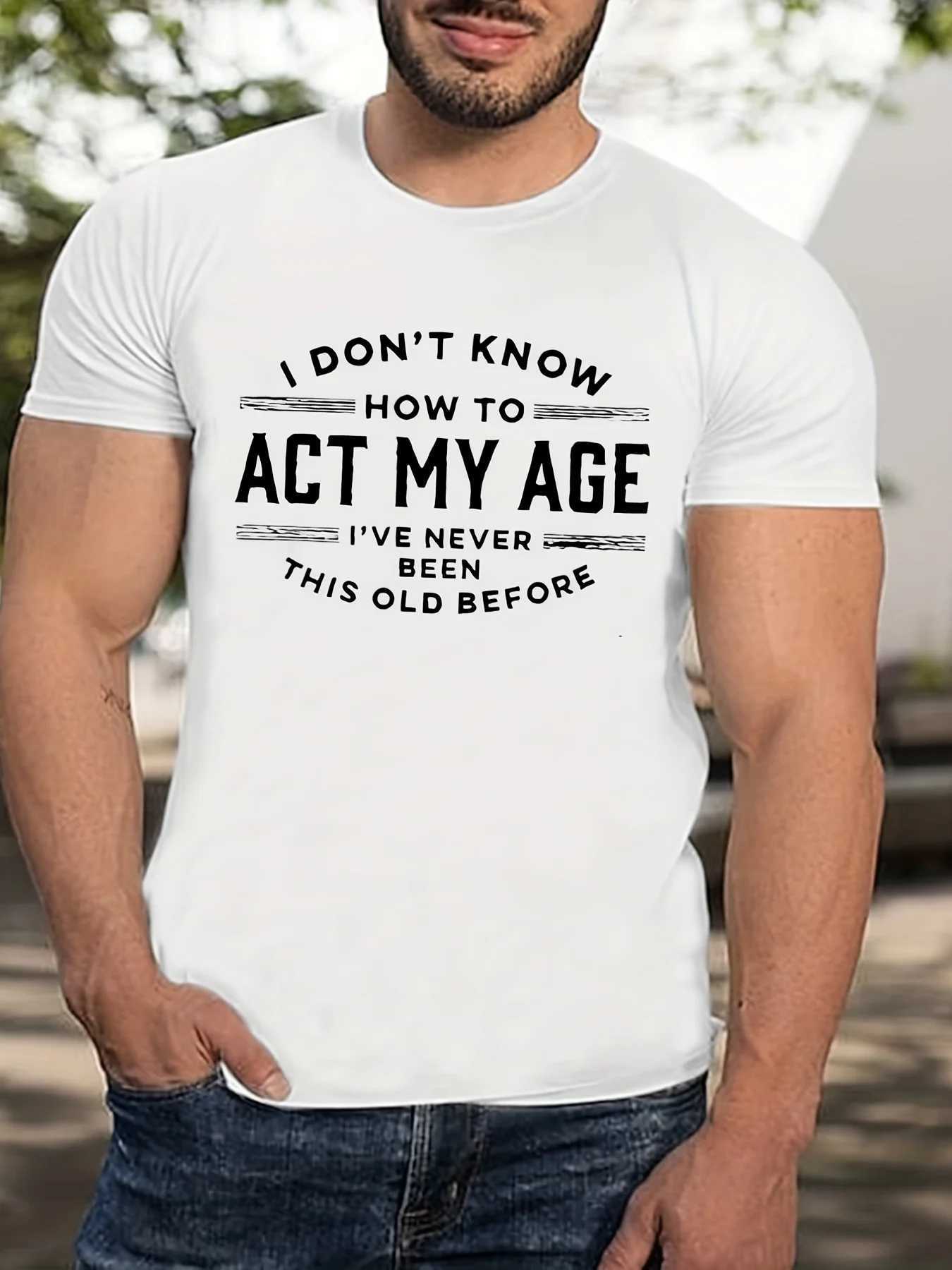 Mens Summer 100% Cotton Funny Pattern Printed Loose Large Casual Round Neck Short Sleeve T-shirtT250318