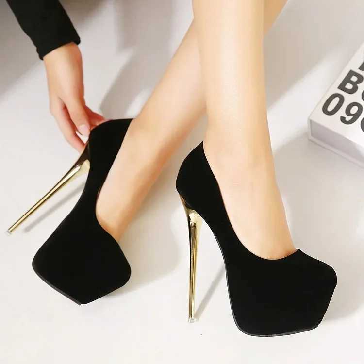 Women High Heels Pumps Fi Flock Womens Sandals Platform Wedding Pumps Casual Thin Heels Womens Shoes HeelsXJ250319