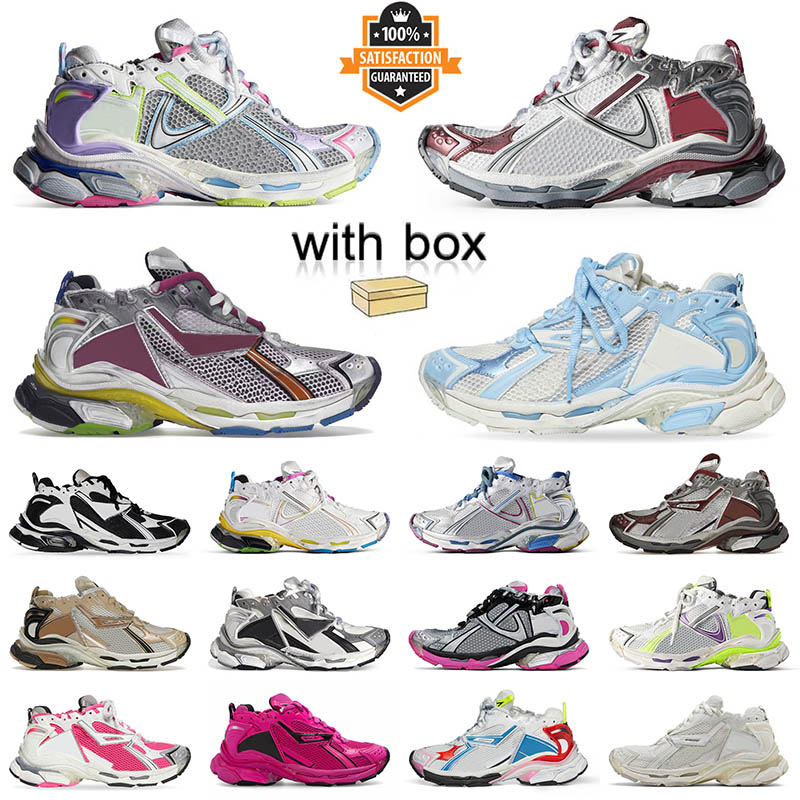 Box With Original Women Mens Track 7 7.0 Casual Shoes Runners Sneakers Designer Brand Deconstruction Nylon Blue Graffiti Brown Rubber Trainers Chaussures EUR 36-46