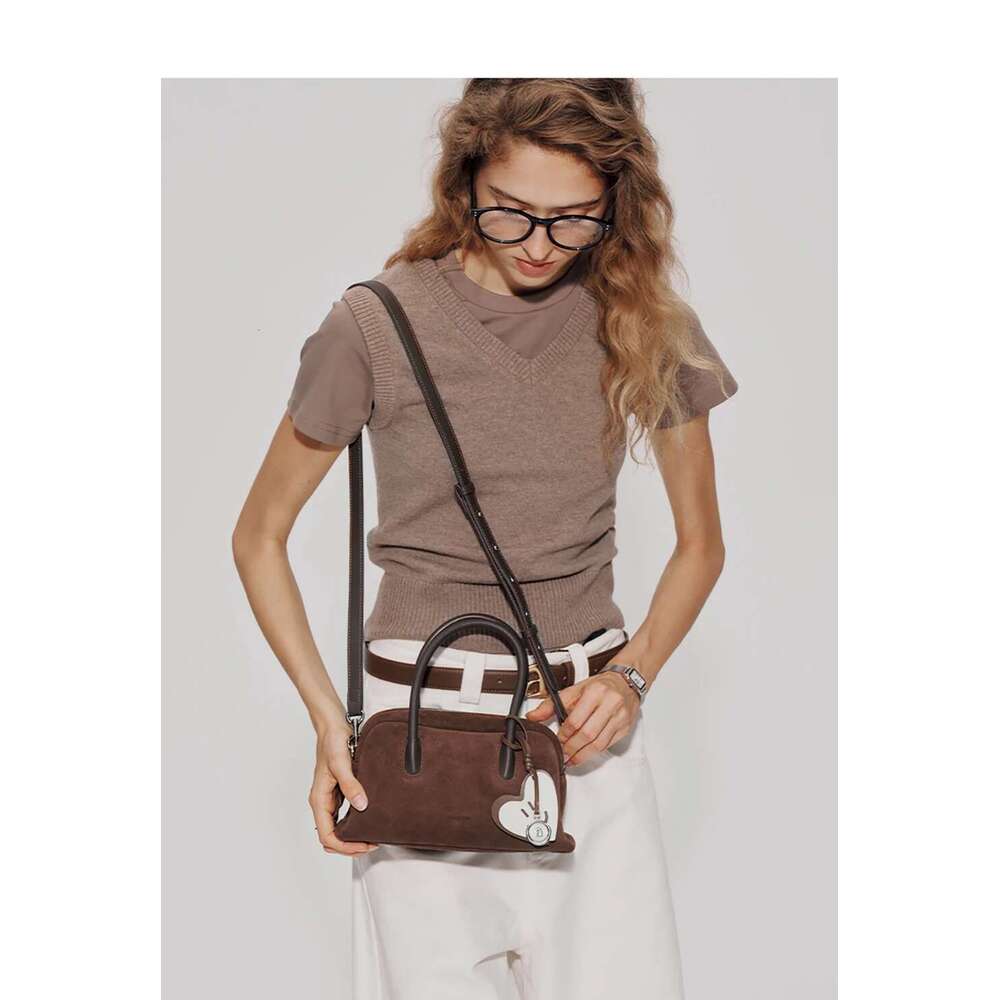 Original Suede New Handbags Commuter Women's Shoulder Crossbody Boston Handheld Bag