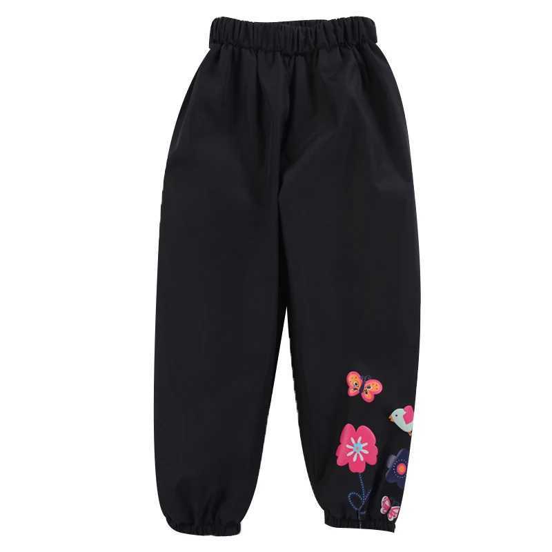 New Spring Summer and Autumn Waterproof Trouser Girls Fashion Childrens Clothing Candy Colored Rainpants Girls Childrens Pants 2-6 Years OldT250318
