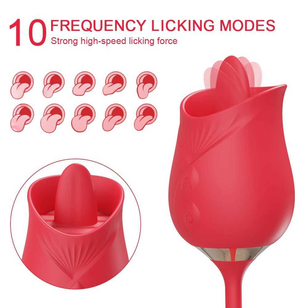 2-in-1 tongue licking vibrator for female labia massager stimulator with stimulating vaginal vibrator sex toy female masturbator W250319