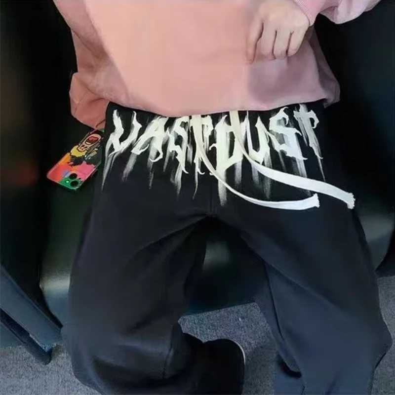 2025 New Spring Goth Letter Printed Pants For Men Hip Hop Fashion Baggy Trousers Joggers Y2K Streerwear Gym Sports Sweatpants X250319