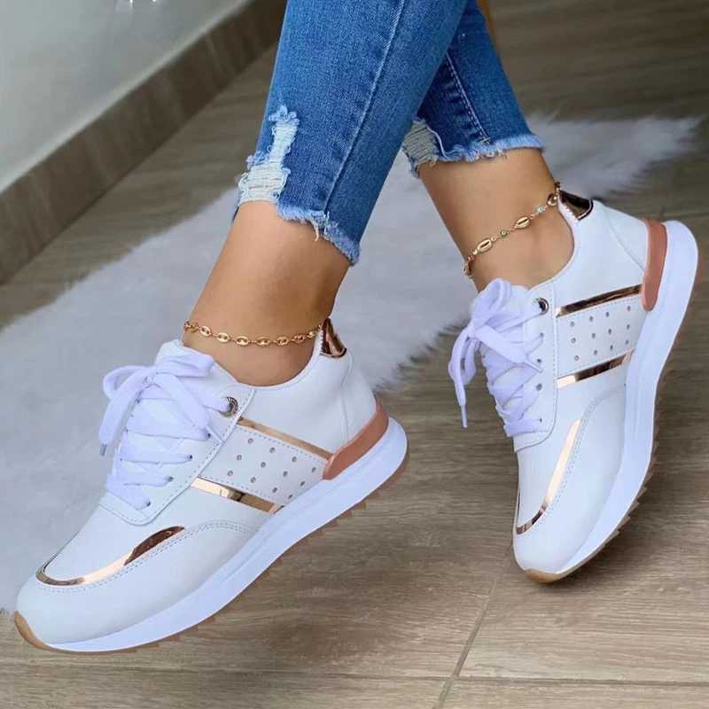 New Wen Sneakers Platform Shoes Leather Patchwork Casual Sport Shoes Ladies Outdoor Running Vcani Shoes Zapatillas Mujer Z250319