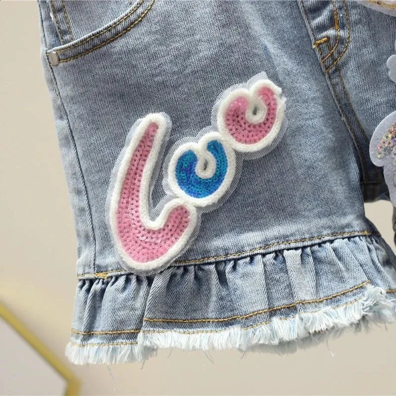 Girls Shorts 4-16Y Children Autumn Casual Pants for Boys Kids Solid Jean Shorts Pants Teeanger Pants with Pockets Suits 250319