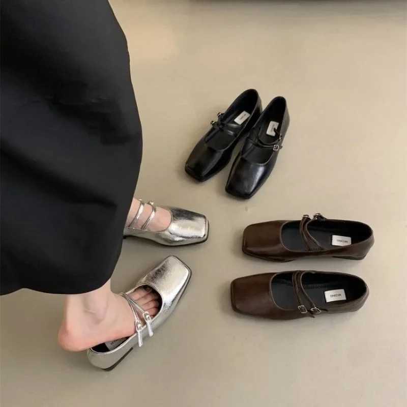 Designer Spring Women Mary Jane Shoes Fi Square Toe Ladies Comfort Soft Sole Flats Womens Comfort Ballerinas ShoesXJ250319