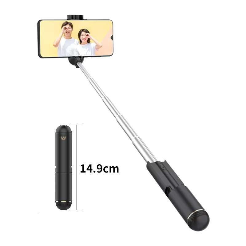 Universal Mobile Phone Magnetic Selfie Stick with Wireless Remote Tripod for iPhone 16 15 Pro Max PH17