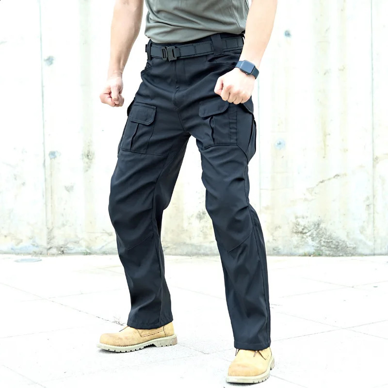 Outdoor casual pants mens tactical cargo Trouser multi pocket wearresistant workwear 2pc outdoor fishing and hiking men 250319