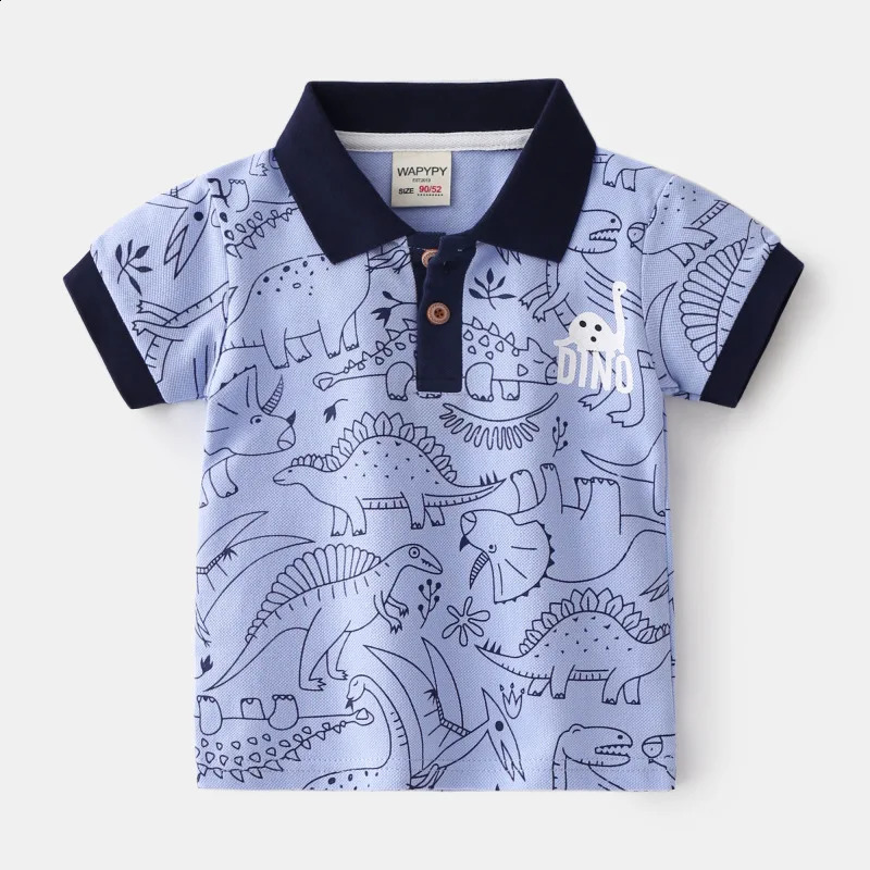 Children Clothes Summer Cotton Polo Shirts Short Sleeve Dinosaur Toddler Boy Polos T Shirt Baby born 3 to 6 9 12 18 24 Months 250319