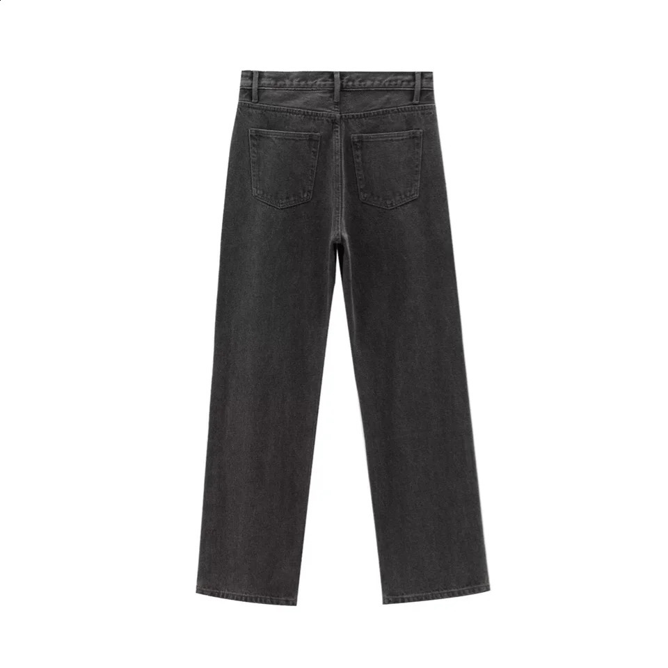 PB ZA Autumn Womens Loose and Weight Loss Casual High Waist Straight Leg Jeans 250317