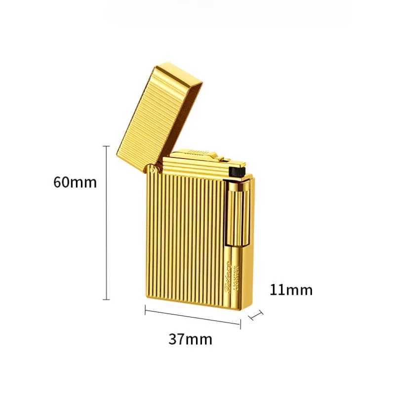 2024 New Metal Langsheng Open Fire Inflatable Lighter Creative Butane Gas Inflatable Lighter Smoking Accessories Gift ToolC250319