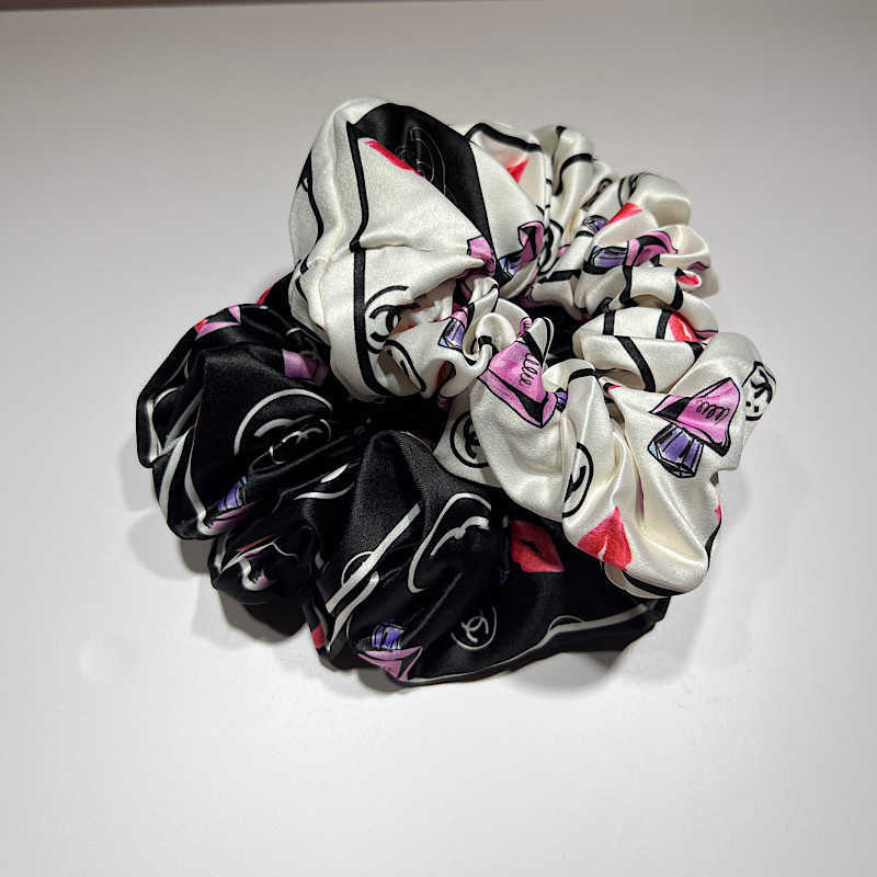 Hair Rubber Bands Fabric Printed Headband with Temperament Large Intestine Fragrant Hair Accessories Tie H250318