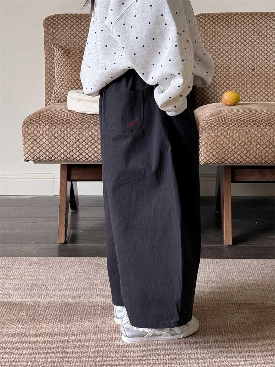 Childrens Clothing Girls Casual Pants 2025 Spring New Childrens Korean Casual Pants Versatile and Stylish Pants TrendT250318