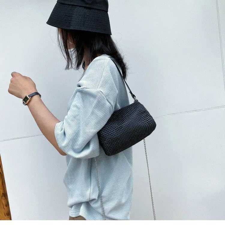 New Arrival The all-new Bling Diamond designed small cross shaped messenger bag is suitable for womens fashionable travel shoulder bags T250318