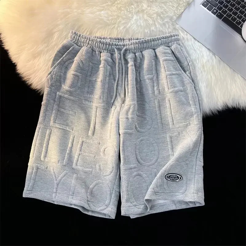 Mens shorts for summer running casual jogging and sports Letter printed mens loose dry beach 250312