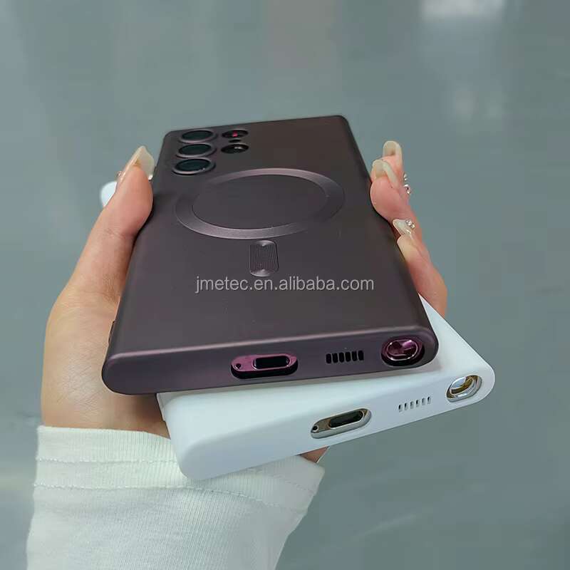 Liquid Silicone Frosted Shockproof Cover Magnetic Gel Mobile Phone case for samsung S23 ultra S22 S24 Plus S25