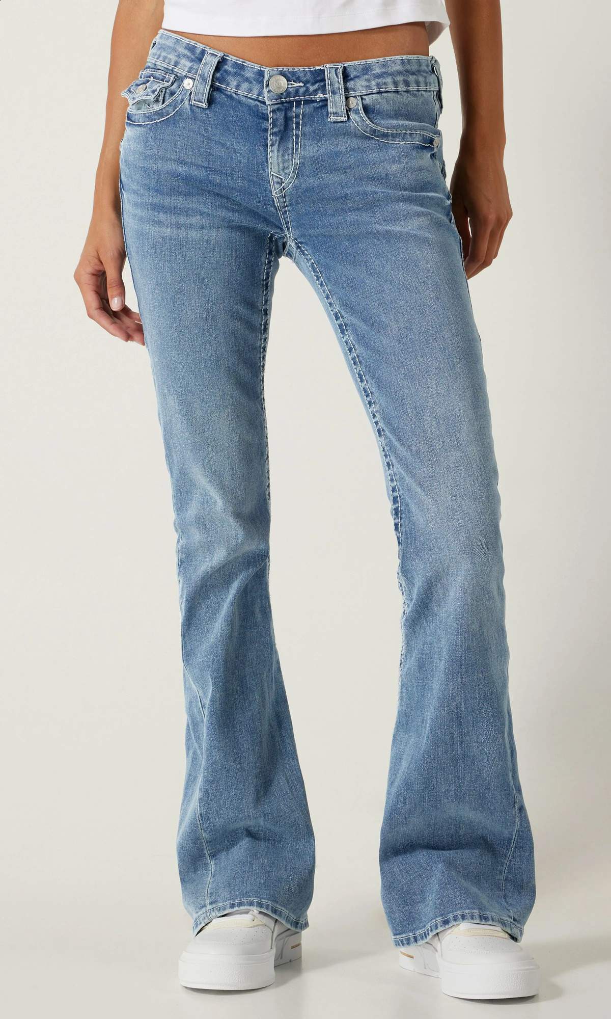 Horseshoe Wing Flare Jean ed Pants Y2k Streetwear American Blue Baggy Goth Jeans Women Harajuku Wide Leg Trousers 250317