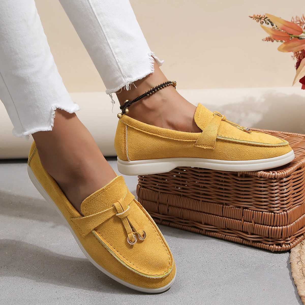 New Lefu Shoes Womens Soft Leather Lazy Mens Thick Bottom Flat Comfortable Single ShoeXJ250319
